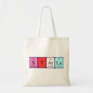 Starla periodic table name tote bag