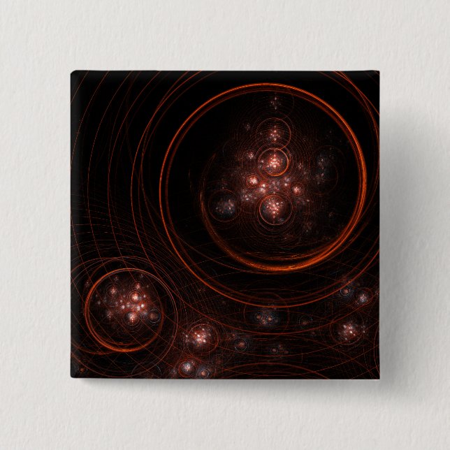 Starlight Abstract Art Button (square) (Front)