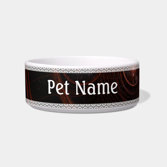 Starlight Abstract Art Cat Bowl (Front)