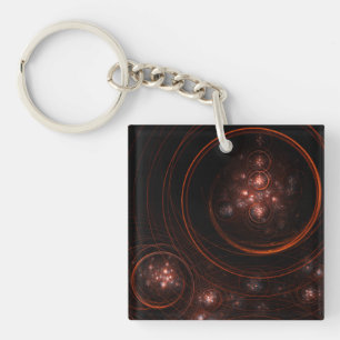 Starlight Abstract Art Key Ring
