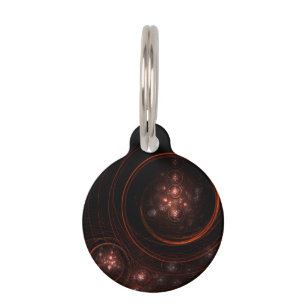 Starlight Abstract Art Round Pet Tag