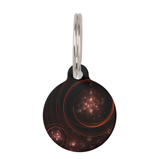 Starlight Abstract Art Round Pet Tag (Front)