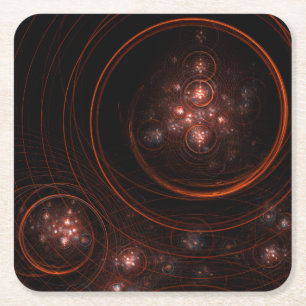 Starlight Abstract Art Square Paper Coaster