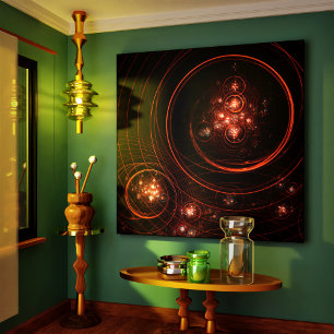 Starlight Abstract Art Wrapped Canvas Print