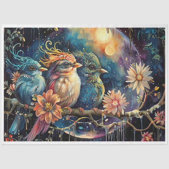 Starlight Birds Tissue Paper (Front)