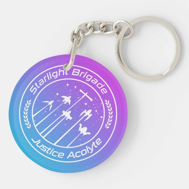 Starlight Brigade Vaporwave Style Key Ring (Back)