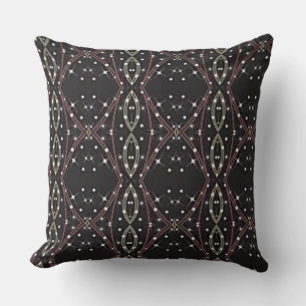 Starlight Brown Abstract Pattern Throw Pillow
