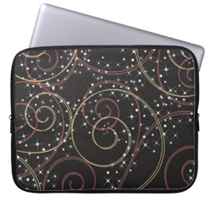 Starlight Brown Curls Pattern Laptop Sleeve