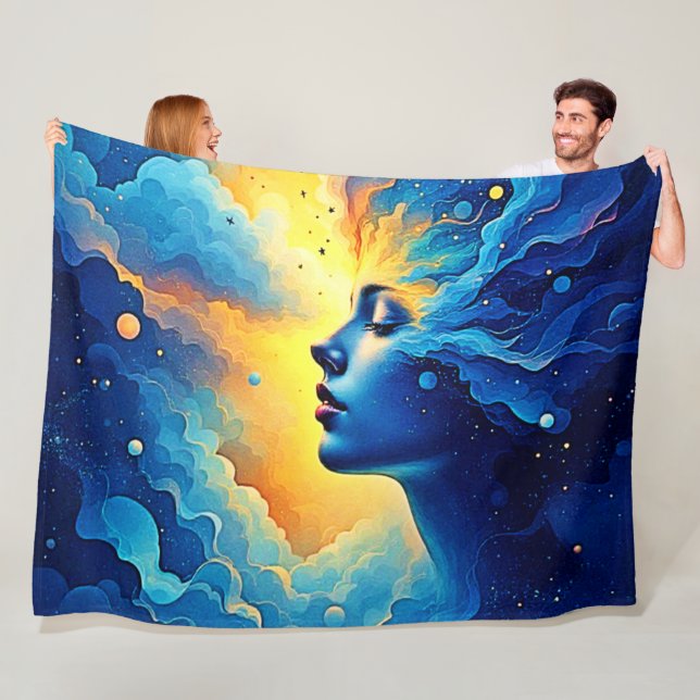 Starlight Consciousness Spiritual Energy  Fleece Blanket (In Situ)
