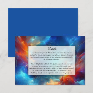 Starlight Fusion of Fire and Ice Wedding Enclosure Card
