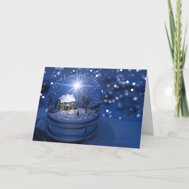 Starlight Globe Christmas Card (Front)