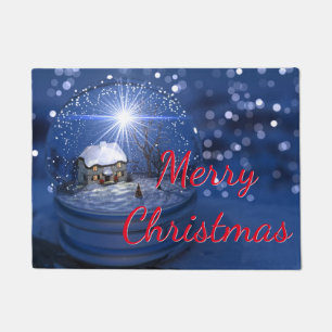 Starlight Globe Merry Christmas Doormat