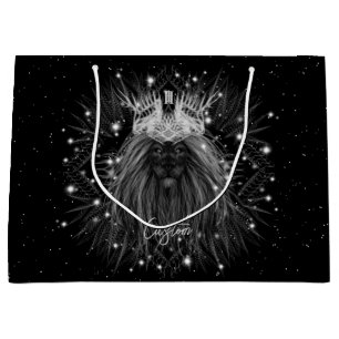 Starlight Lion with Crown Monogram Large Gift Bag