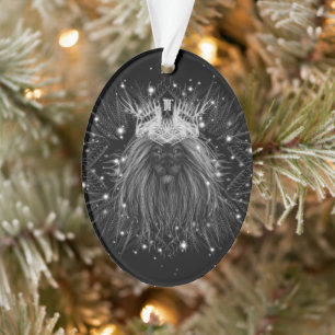 Starlight Lion with Crown Monogram Ornament