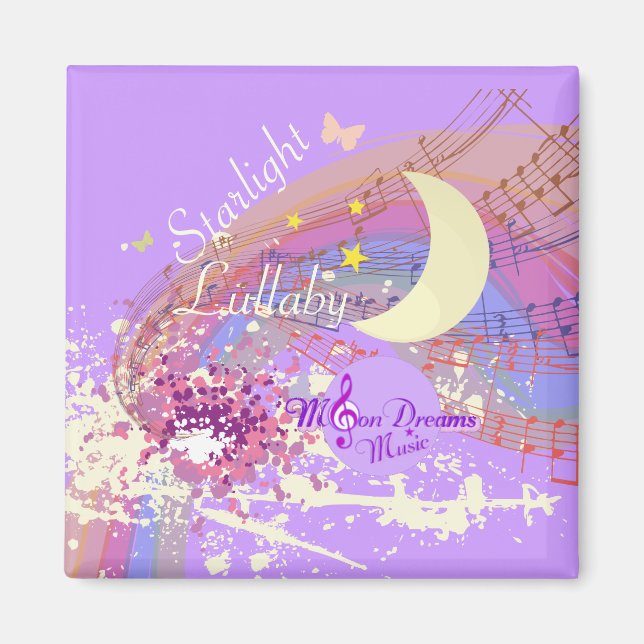 Starlight Lullaby Colorsplash Square Magnet (Front)