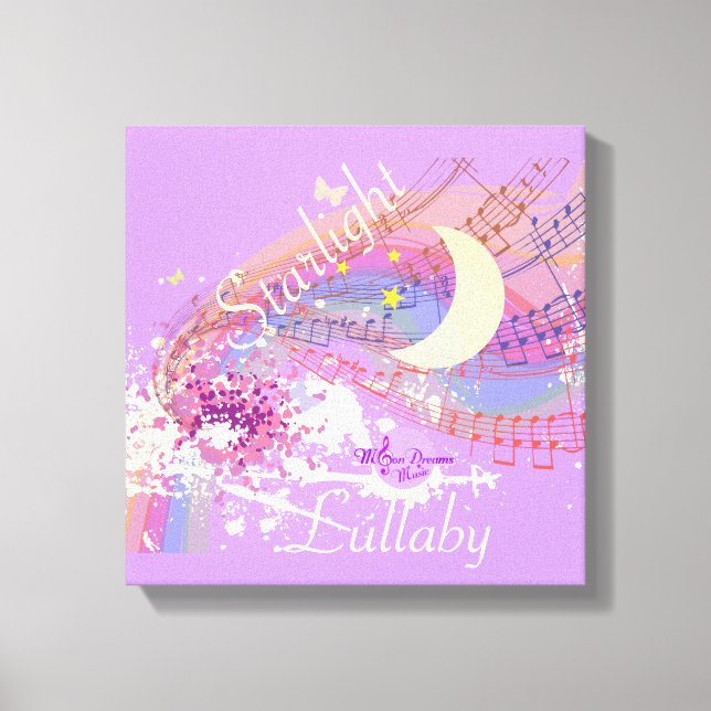 Starlight Lullaby Colour Splash Stretched Canvas (Front)