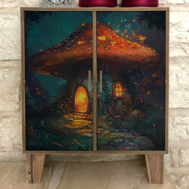 Starlight Mushroom House Decoupage Tissue Paper (Creator Uploaded)