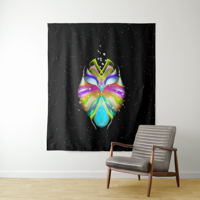 Starlight Oracle Owl Tapestry (In Situ)