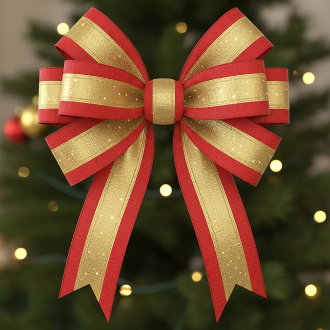 Starlight Red & Gold Grosgrain Ribbon (Creator Uploaded)