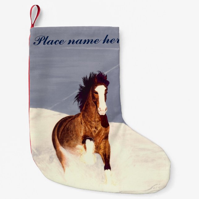 Starlight Snow Run Christmas Stocking (Front)