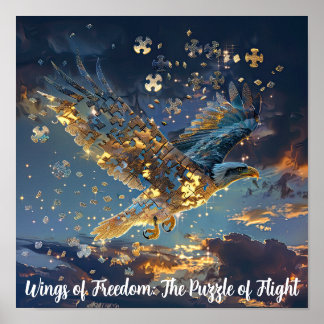 Starlight Soar Eagle Puzzle Poster