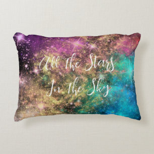 Starlight Sonata: Personalised Starry Creation Decorative Cushion