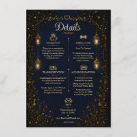 Starlight Symphony Wedding Details Card