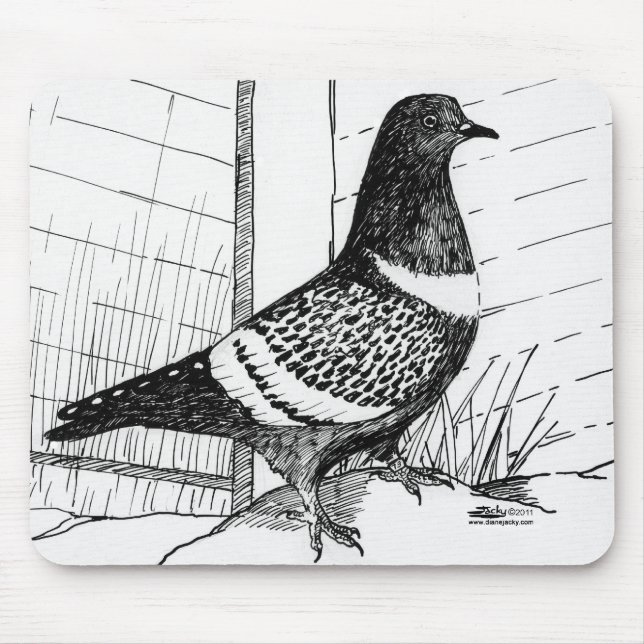 Starling Pigeon 1973 Mouse Pad (Front)
