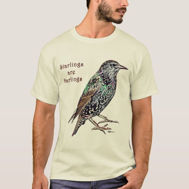Starlings Are Darlings T-Shirt (Front)