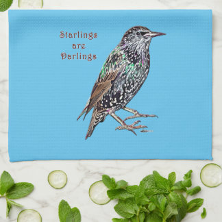 Starlings Are Darlings Tea Towel