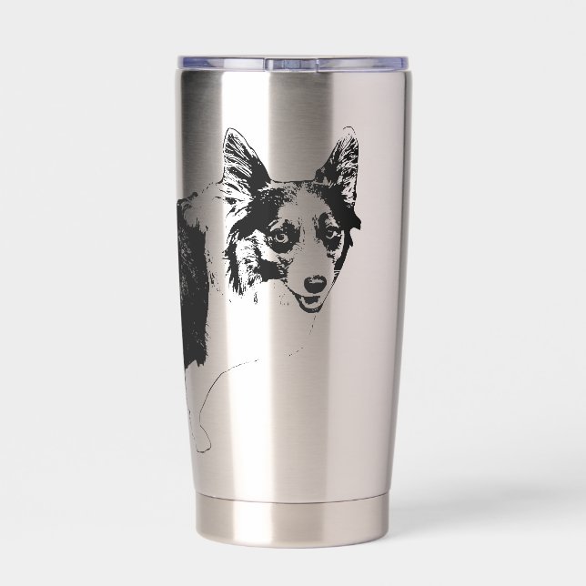 Starlit Corgi Cheer Insulated Tumbler (Back)