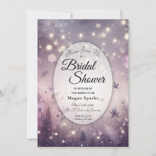 Starlit Enchantment in Bloom Bridal Shower Invitation