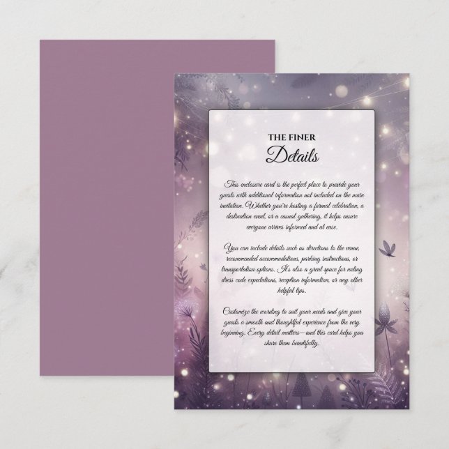 Starlit Enchantment in Bloom Enclosure Card (Front/Back)
