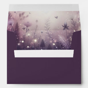 Starlit Enchantment in Bloom Wedding Envelope