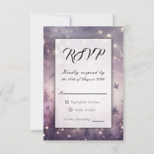 Starlit Enchantment in Bloom Wedding RSVP Card