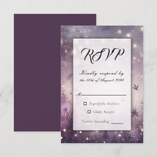 Starlit Enchantment in Bloom Wedding RSVP Card