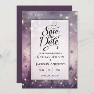 Starlit Enchantment in Bloom Wedding Save The Date