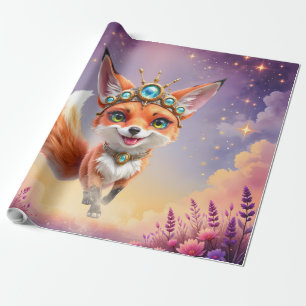 Starlit Fox of the Moonlit Meadows. Wrapping Paper