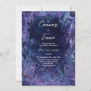 Starlit Galaxy Wedding Invitation