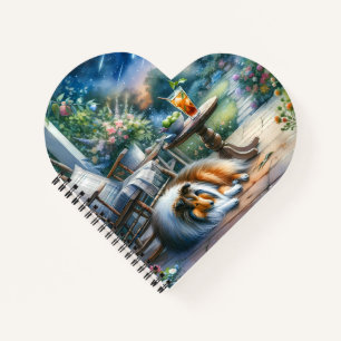 Starlit Garden Porch Sheltie Dream Notebook