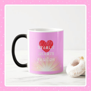 Starlit Hearts Fashion Red Heart Shine Morphing Magic Mug