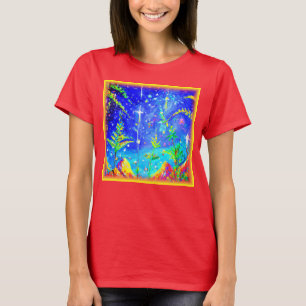 "Starlit Jungle" Cute Painting. Buy Now T-Shirt