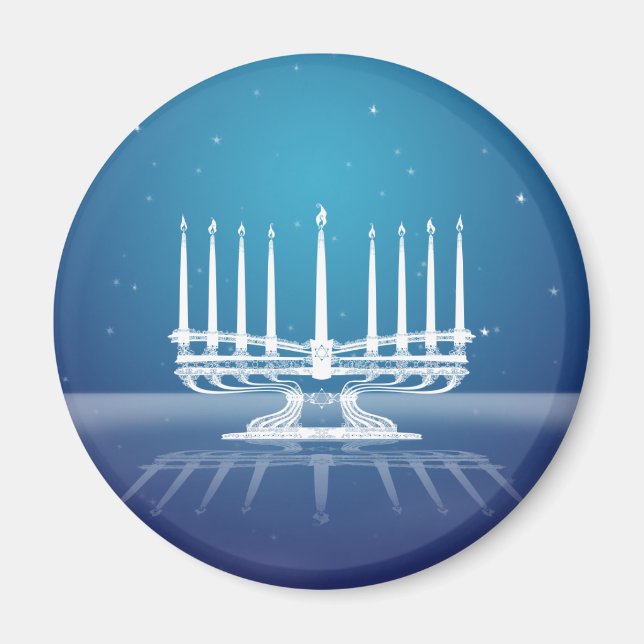 Starlit Menorah II Magnet (Front)