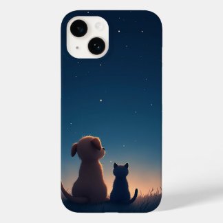Starlit Puppy & Kitten iPhone 14 Case