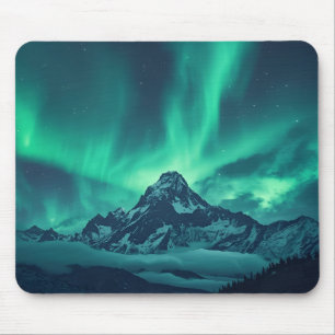 Starlit Silence – Custom Quote Print with Aurora & Mouse Pad
