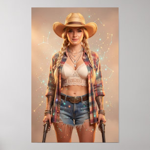 Starlit Western Muse of Quiet Power Poster