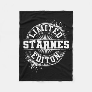 Starnes Funny Surname Family Tree Birthday Gift  Fleece Blanket