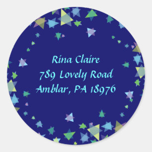 Starof David Jewish REPLY RETURN stickers lables