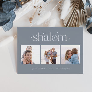 Starred Connection Hanukkah Photo Collage Holiday Card