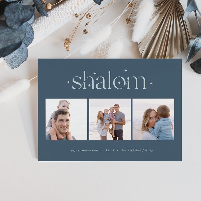 Starred Connection | Hanukkah Photo Collage Holiday Card (Creator Uploaded)